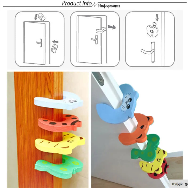 Safety Lock Children Protection Door Stopper EVA Door Holder Baby Safety Protection For Children Drawer Door Lock