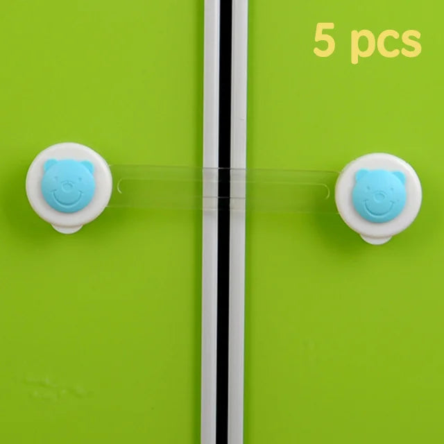 5Pcs Drawer Lock Baby Safety Lock From Children Safety Lock for Cabinet Locking Kids Safety Baby Security Children Protection