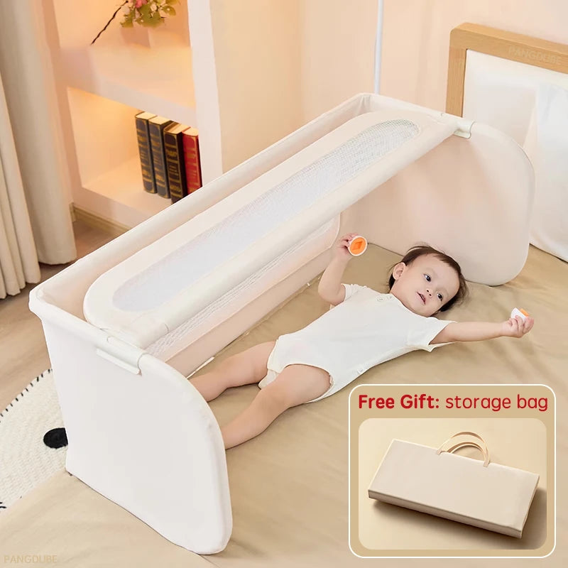 PANGDUBE Babynest Baby Bed-in-bed with Free Storage Bag&fixing Rope Kid Bed Guardrail Baby Bed Nest Baby Safety Bed Barrier