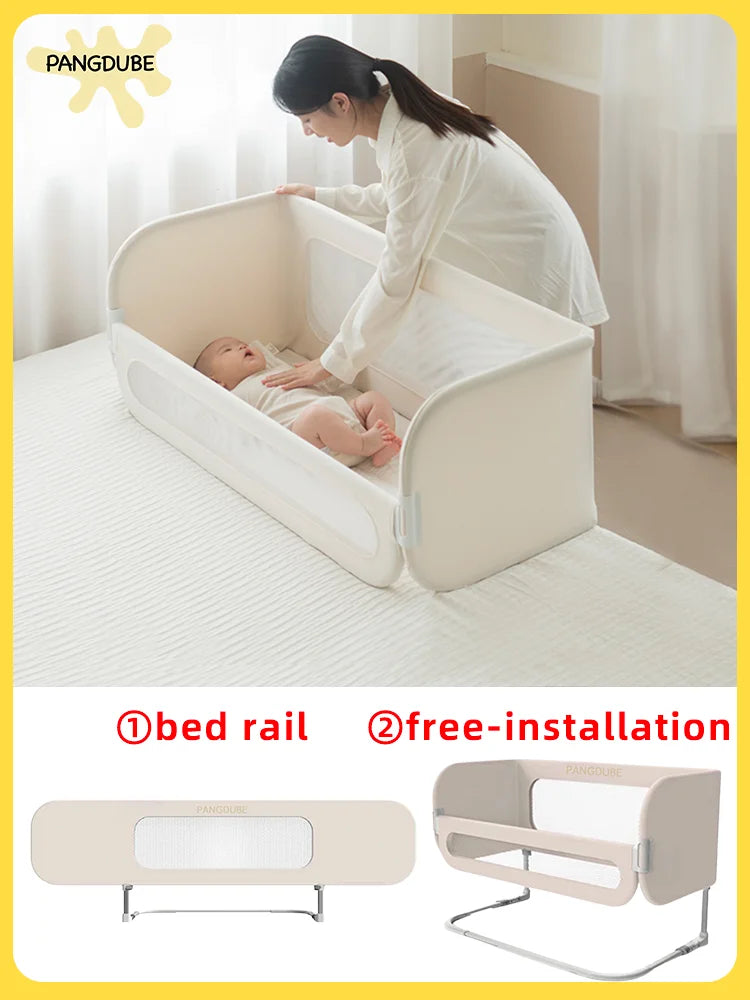 PANGDUBE Babynest Baby Bed-in-bed with Free Storage Bag&fixing Rope Kid Bed Guardrail Baby Bed Nest Baby Safety Bed Barrier