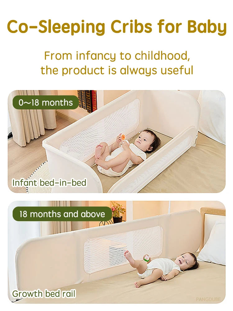 PANGDUBE Babynest Baby Bed-in-bed with Free Storage Bag&fixing Rope Kid Bed Guardrail Baby Bed Nest Baby Safety Bed Barrier