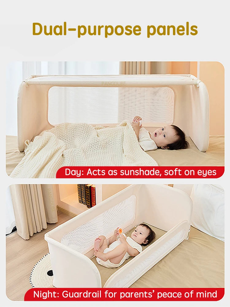 PANGDUBE Babynest Baby Bed-in-bed with Free Storage Bag&fixing Rope Kid Bed Guardrail Baby Bed Nest Baby Safety Bed Barrier